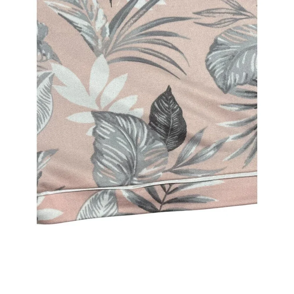 Tahari Pink/Silver Camp Shirt & Short Pajama Set SIZE-XL - Picture 12 of 13